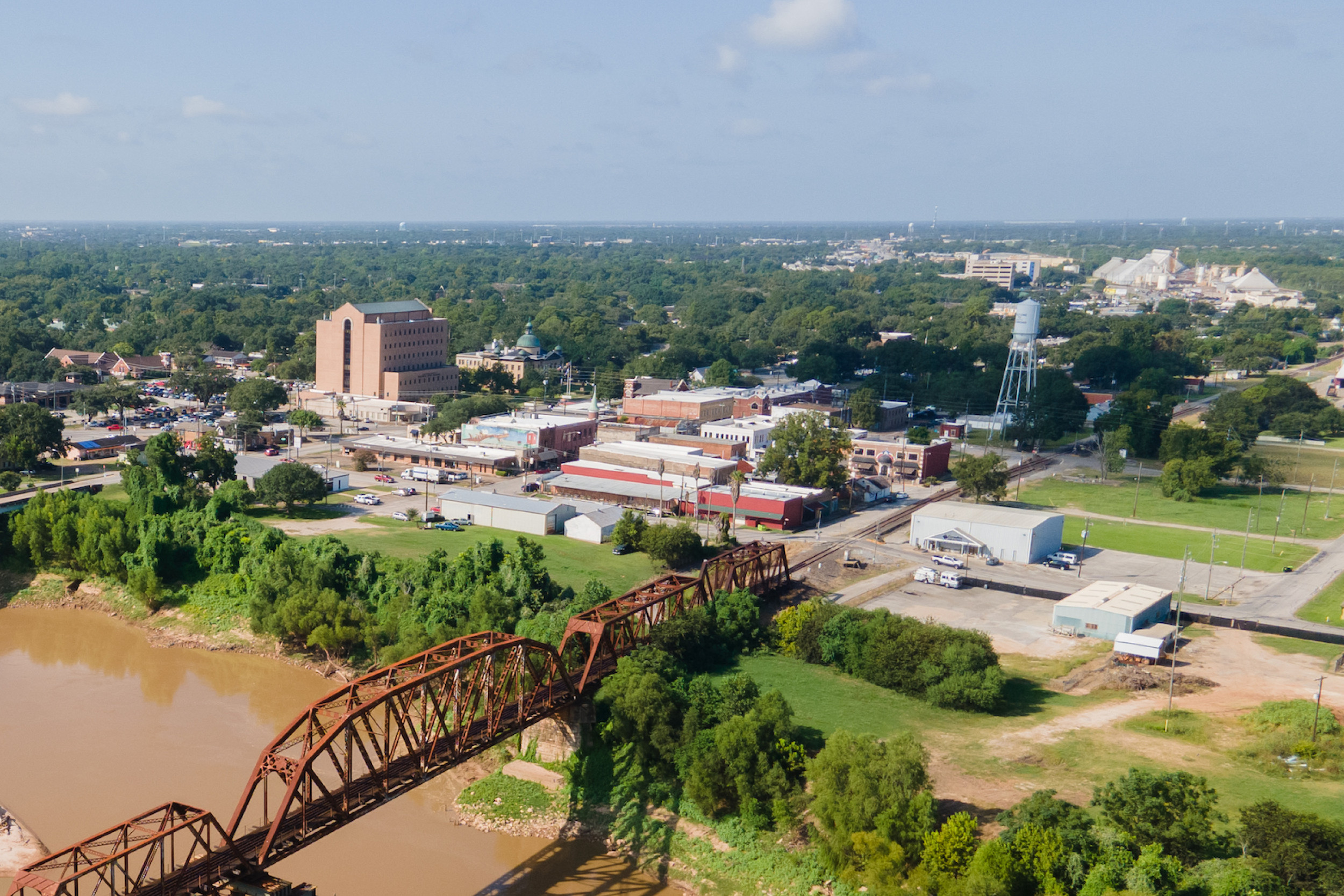 Aerial View of Brownwood and the Brazos River