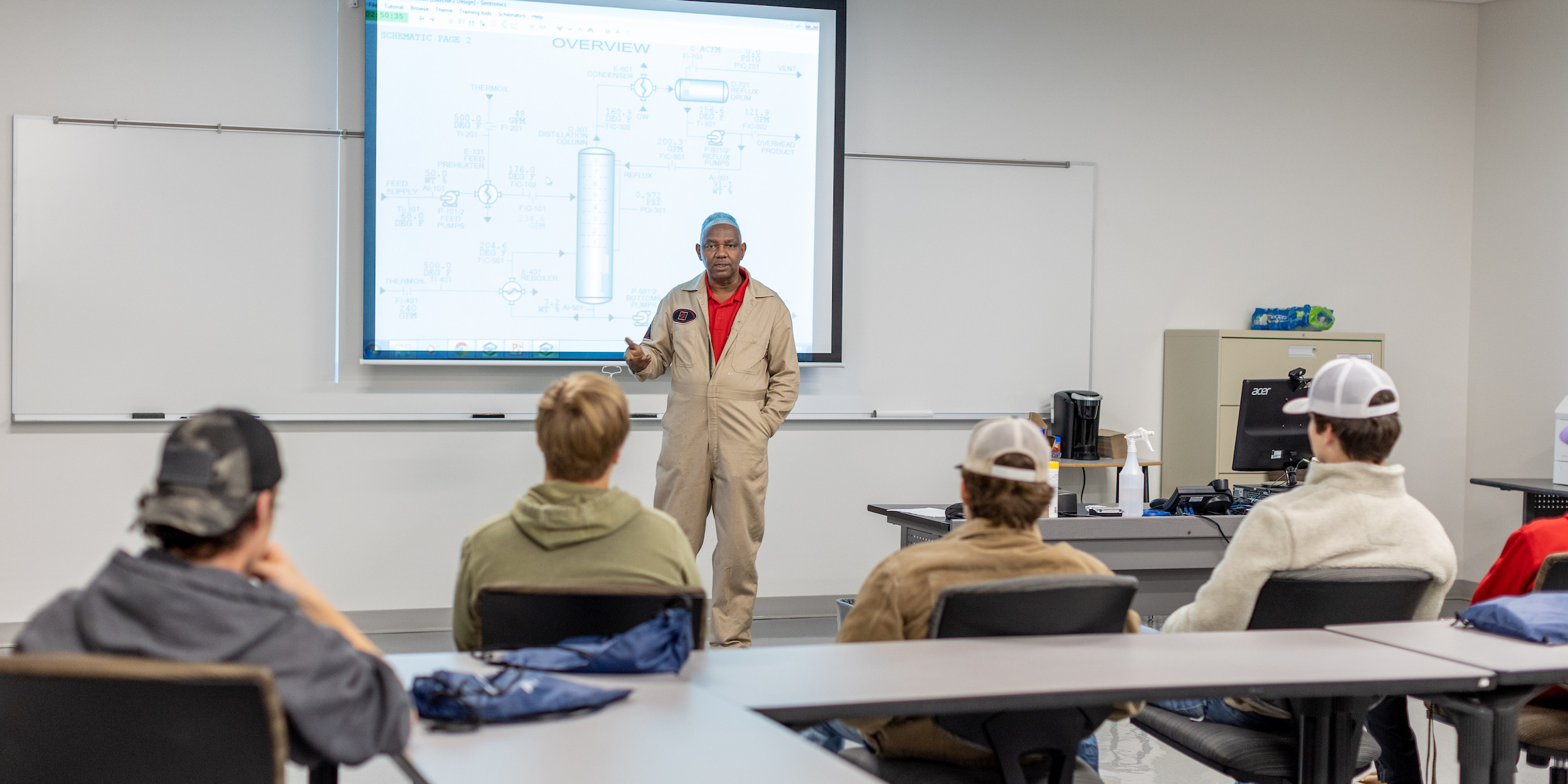 Students listening to a lecture